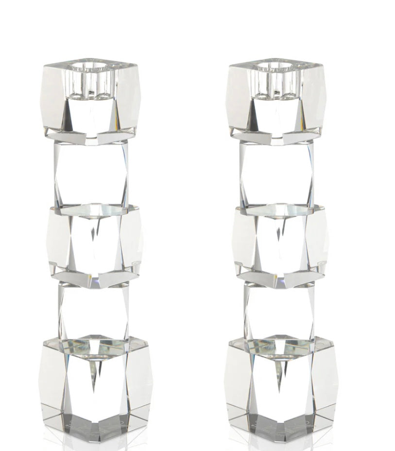 Crystal Cube Candlesticks