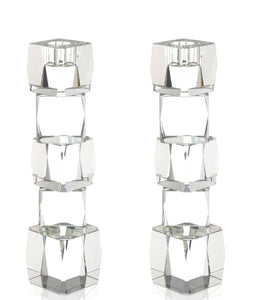 Crystal Cube Candlesticks