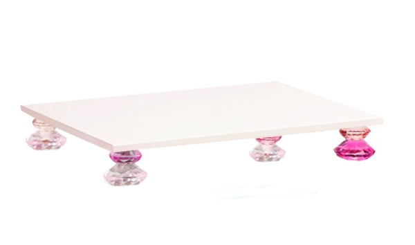 Multicolor Diamond Stack Tray - White