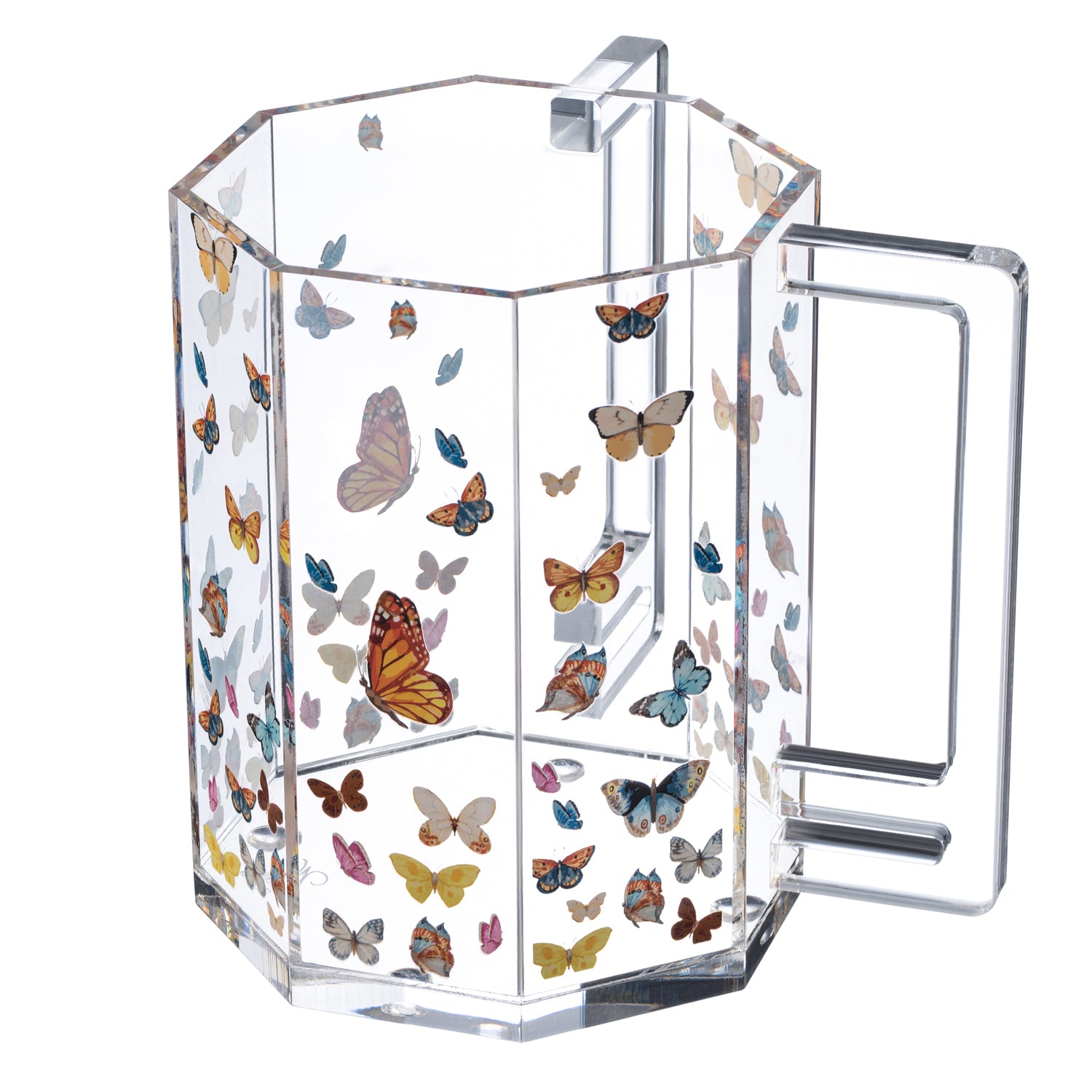 Hexagon Colored Butterfly Washing Cup