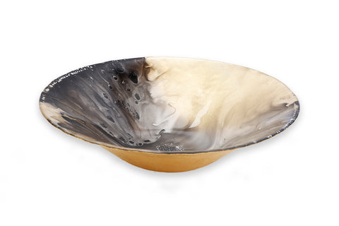 Gold Marbleized Salad  Bowl