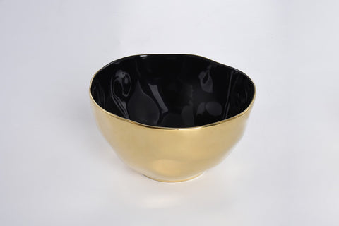 Black and Gold Large Bowl