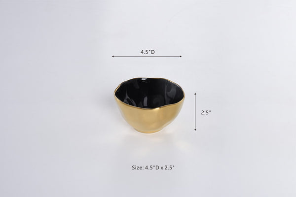 Black and Gold Dip Bowl