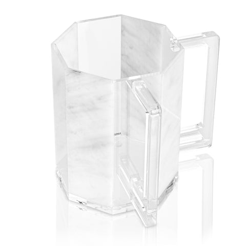 Lucite Hexagon Marble Washing Cup