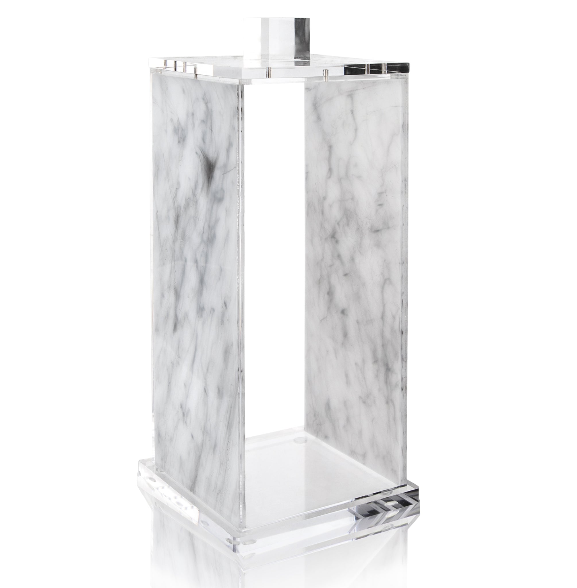 Square Marble Lucite Canister