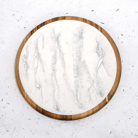 Acacia Lazy Susan - Marble