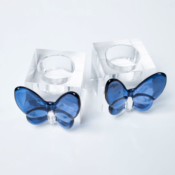 Crystal Butterfly Tea Light Holders - Multiple Colors