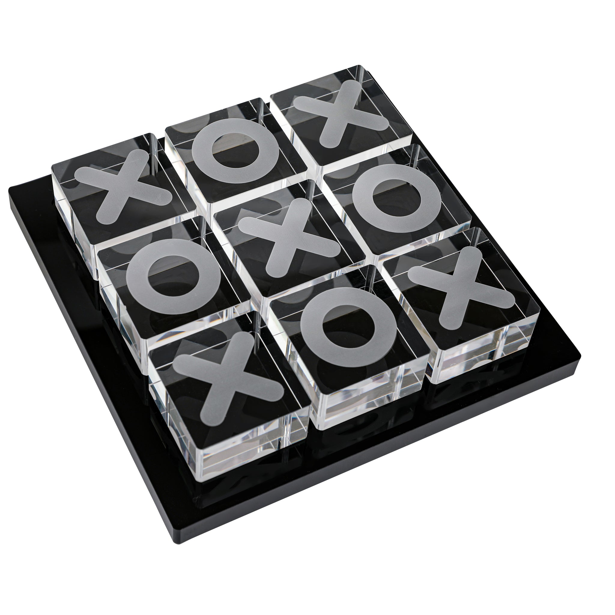 Lucite Tic Tac Toe Game- Black