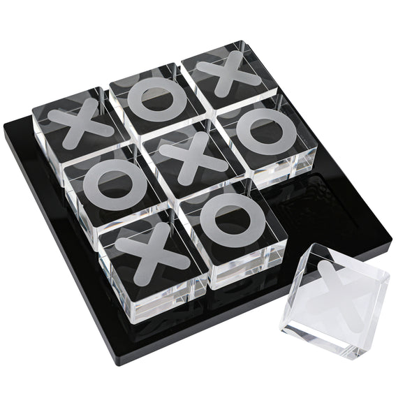 Lucite Tic Tac Toe Game- Black